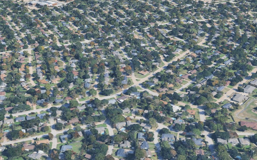 3D digital twin model over terrain